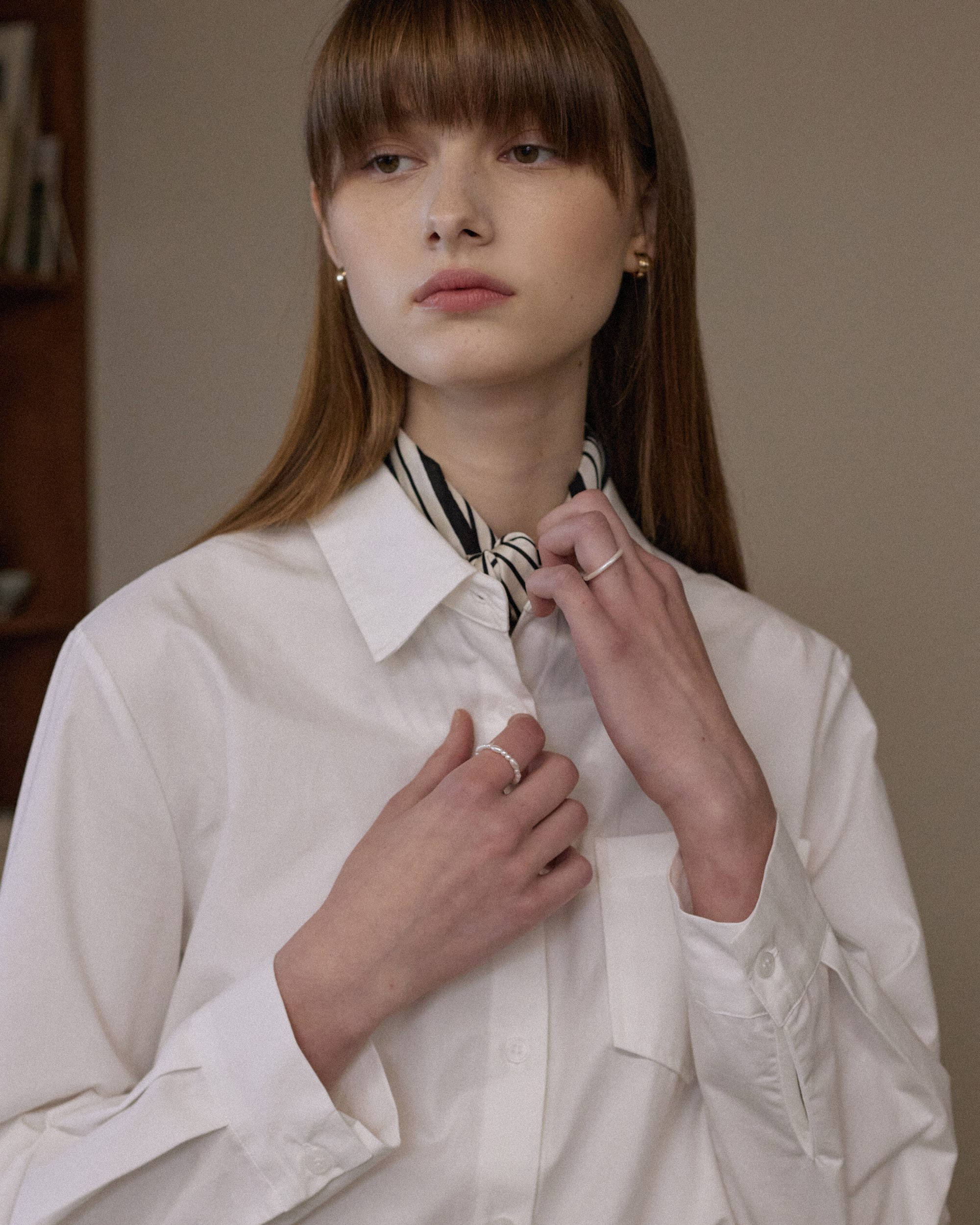AD&amp;LOVE embroidery basic shirts - white